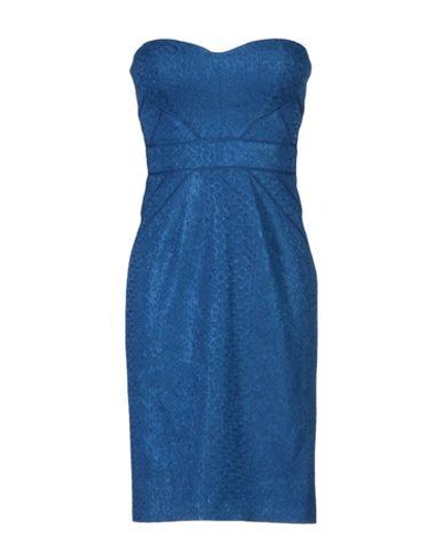 Shop Zac Posen Short Dress In Blue