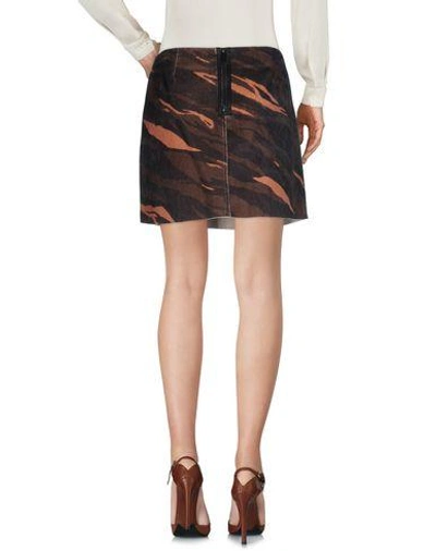 Shop Pinko Mini Skirt In Dark Brown