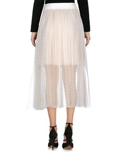 Shop Pinko 3/4 Length Skirts In Ivory