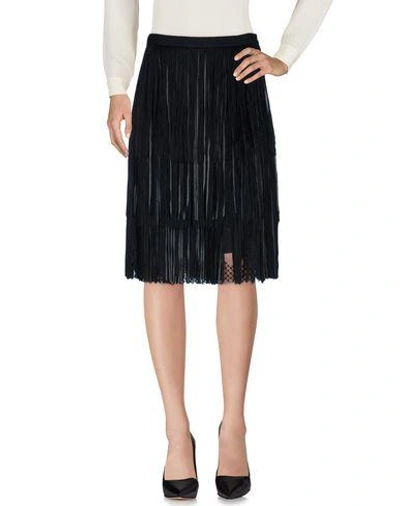 Shop Elie Saab Knee Length Skirt In Black