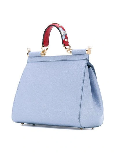 Shop Dolce & Gabbana Mittelgrosse 'sicily' Handtasche In Blue