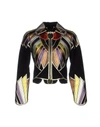 Givenchy Woman Cropped Patchwork Metallic Leather Jacket Black In Black