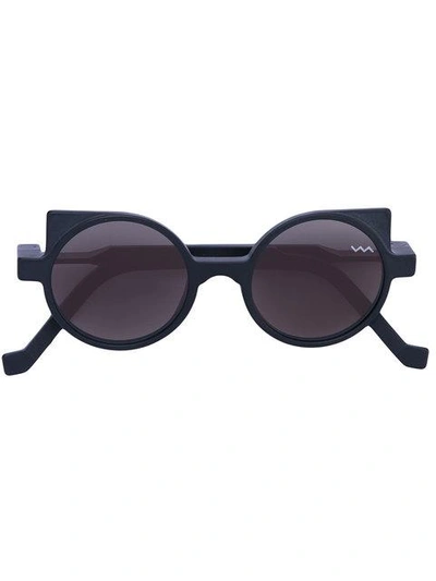 Shop Vava Round Sunglasses In Black