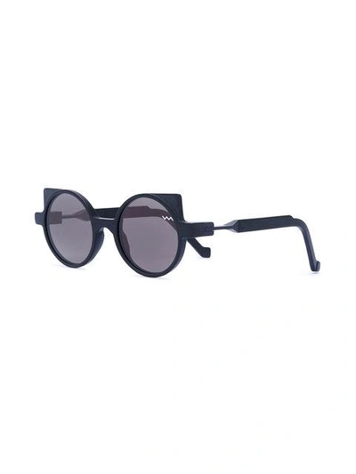 Shop Vava Round Sunglasses In Black
