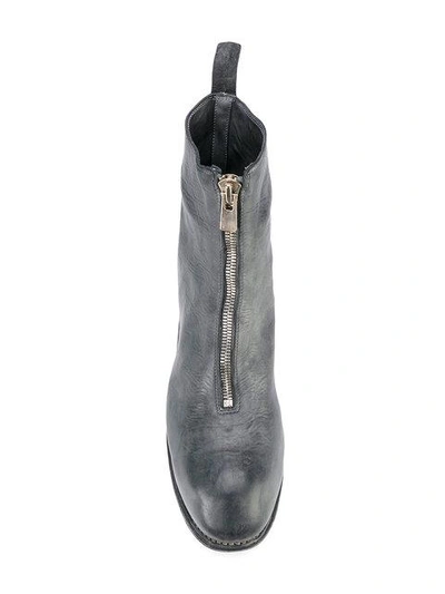 Shop Guidi Front Zip Boots In Grey