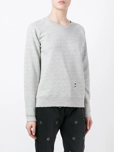 Shop Zoe Karssen Destroyed Sweatshirt - Grey