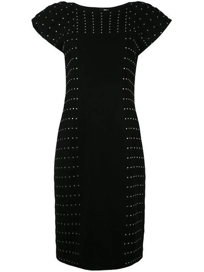 Shop Comme Des Garçons Noir Kei Ninomiya Studded Midi Dress - Black