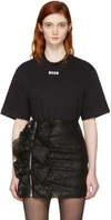 Msgm Logo Printed T-shirt In Black In 99 Black