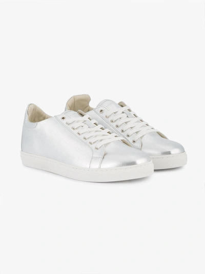 Shop Sophia Webster Silver Bibi Butterfly Sneakers In Metallic