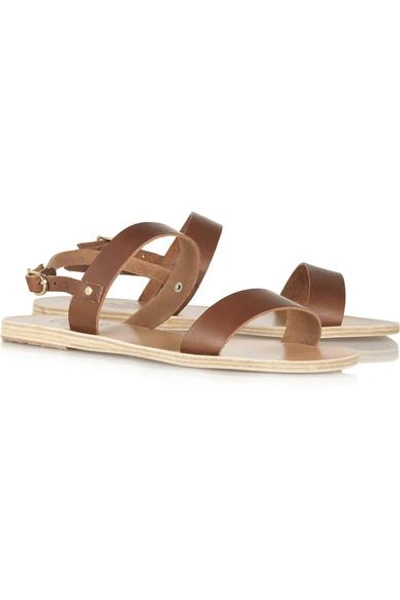 Shop Ancient Greek Sandals Clio Leather Sandals In Brown