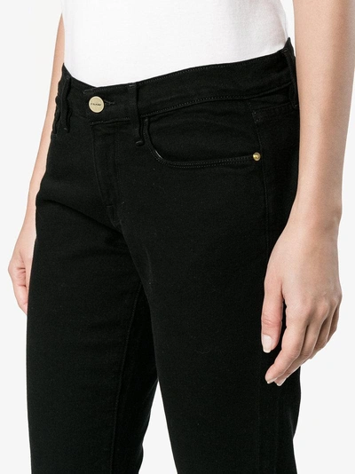 Shop Frame Denim Le Garcon Black Mid Rise Skinny Jeans