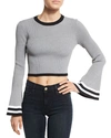 CAMEO THERE IS A WAY STRIPED CROP TOP,PROD190600366