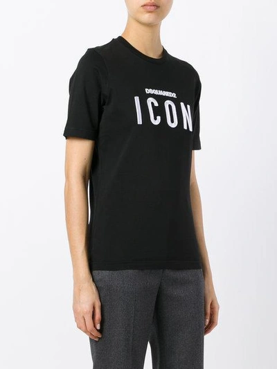 Shop Dsquared2 Icon Embroidered T In Black