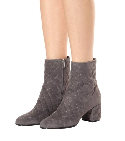 Shop Gianvito Rossi Exclusive To Mytheresa.com - Quilted Suede Ankle Boots In Female