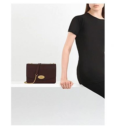 Shop Mulberry Darley Large Grained Leather Cross-body Bag In Oxblood