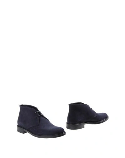Giorgio Armani Boots In Dark Blue