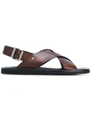 CHURCH'S Dover crossed sandals,RUBBER100%