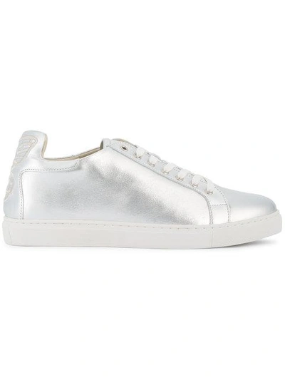 Shop Sophia Webster Silver Bibi Butterfly Sneakers