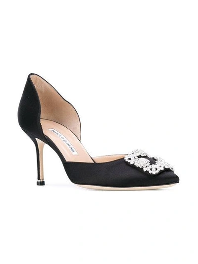 Shop Manolo Blahnik Hangisido Pumps - Black