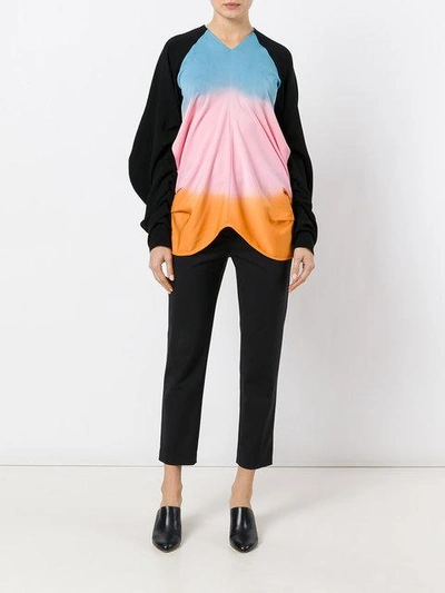 Shop Jw Anderson Gathered Long Sleeve T-shirt In Multicolour