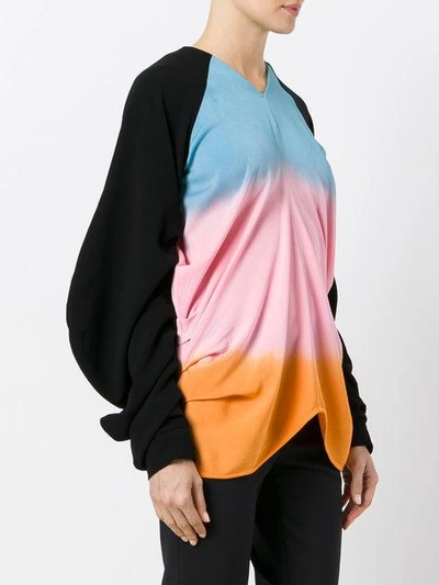 Shop Jw Anderson Gathered Long Sleeve T-shirt In Multicolour