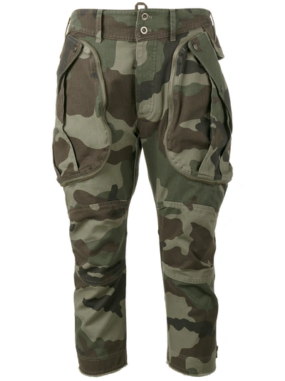 Faith Connexion Camouflage Print Cropped Trousers