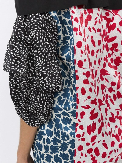 Shop Sonia Rykiel Multi-print Off-shoulders Blouse