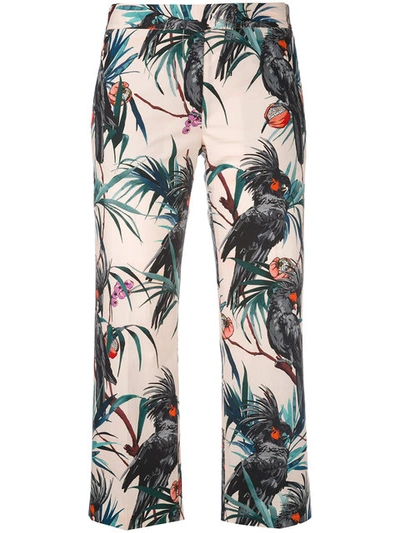 Ps By Paul Smith - Tropical Print Cropped Trousers