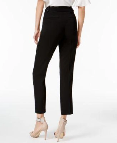 Shop Calvin Klein Zipper-trim Straight-leg Pants In Black