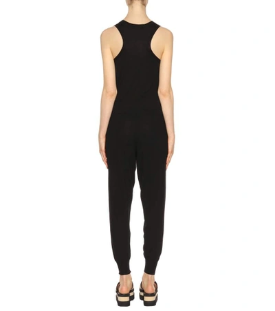 Shop Stella Mccartney Sleeveless Wool Jumpsuit In Black