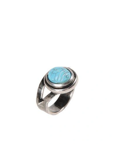 Shop Valentino Rings In Turquoise