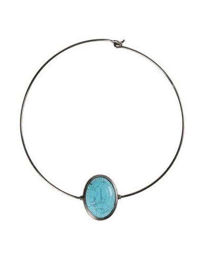 Shop Valentino Necklace In Turquoise