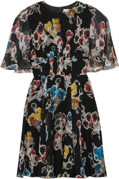 Shop Jason Wu Floral-print Silk-crepon Mini Dress