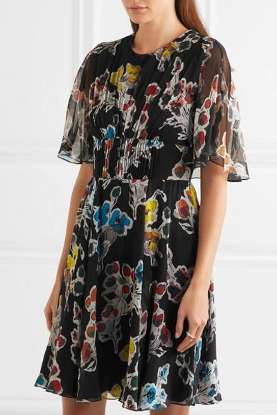 Shop Jason Wu Floral-print Silk-crepon Mini Dress