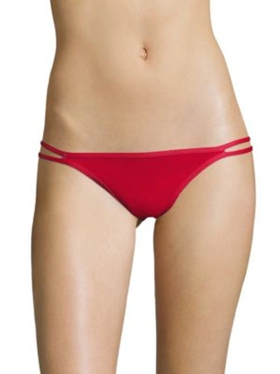 Duskii Oasis Slim Regular Bikini Bottom In Scarlet