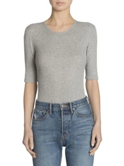 Vince Long-sleeve Ribbed Turtleneck Sweater In Heather Grey