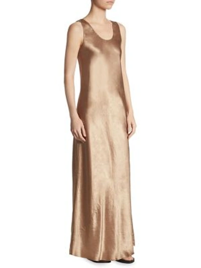 Shop Vince Bias Maxi Dress In Camel