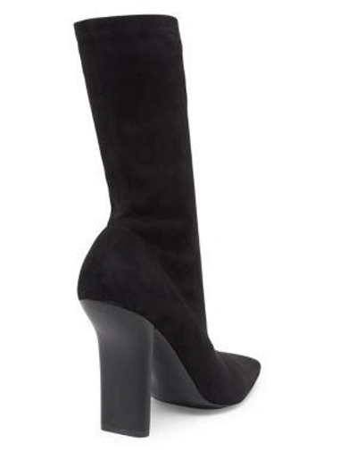 Shop Stella Mccartney Stretch Block Heel Booties In Black