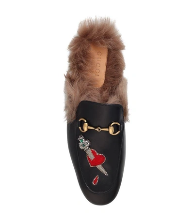 Shop Gucci Princetown Embellished Leather Slippers In Multi