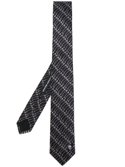 Shop Alexander Mcqueen Safety Pin Printed Tie