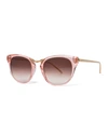 THIERRY LASRY HINKY TRANSPARENT CAT-EYE SUNGLASSES, PINK,PROD128340042