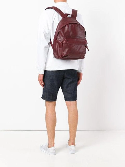 Eastpak Padded Pak'r Leather Backpack In Oxblood | ModeSens