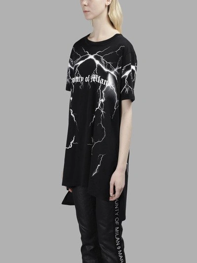 Shop Marcelo Burlon County Of Milan Marcelo Burlon - County Of Milan Women's Black Ponunk Long T-shirt