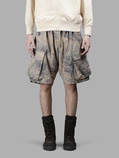 Yeezy Camouflage Cargo Shorts In Brown | ModeSens