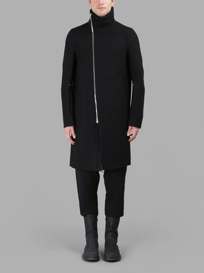 Rick Owens Men's Black Tubeway Coat | ModeSens