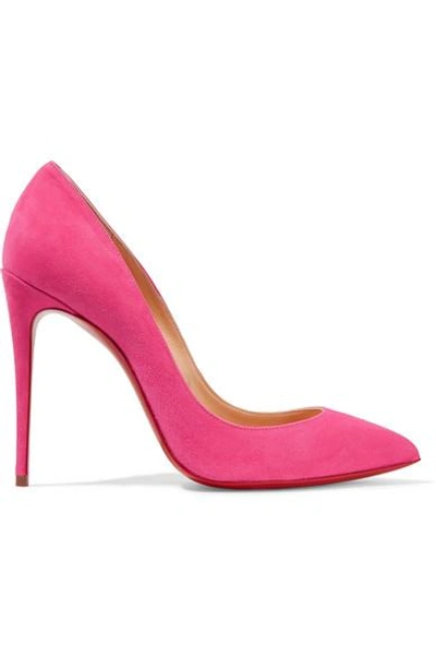 Shop Christian Louboutin Pigalle Follies 100 Suede Pumps In Pink