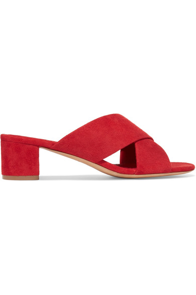 mansur gavriel suede slides