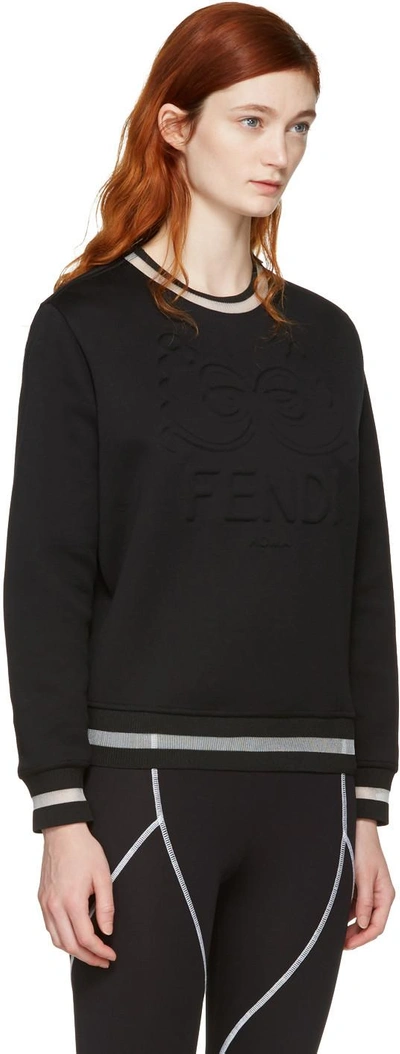 Shop Fendi Black ' Roma' Sweatshirt