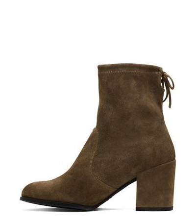 Shop Stuart Weitzman The Shorty Bootie In Olive Suede