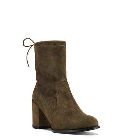 Shop Stuart Weitzman The Shorty Bootie In Olive Suede